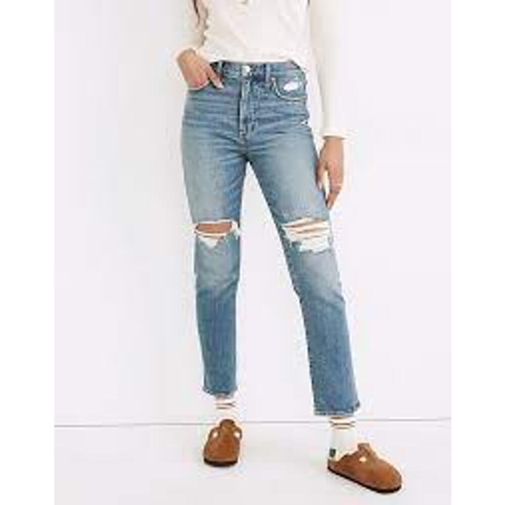 Madewell Curvy Perfect‎ Vintage Jean Denman Wash Distressed Size 24 NWT